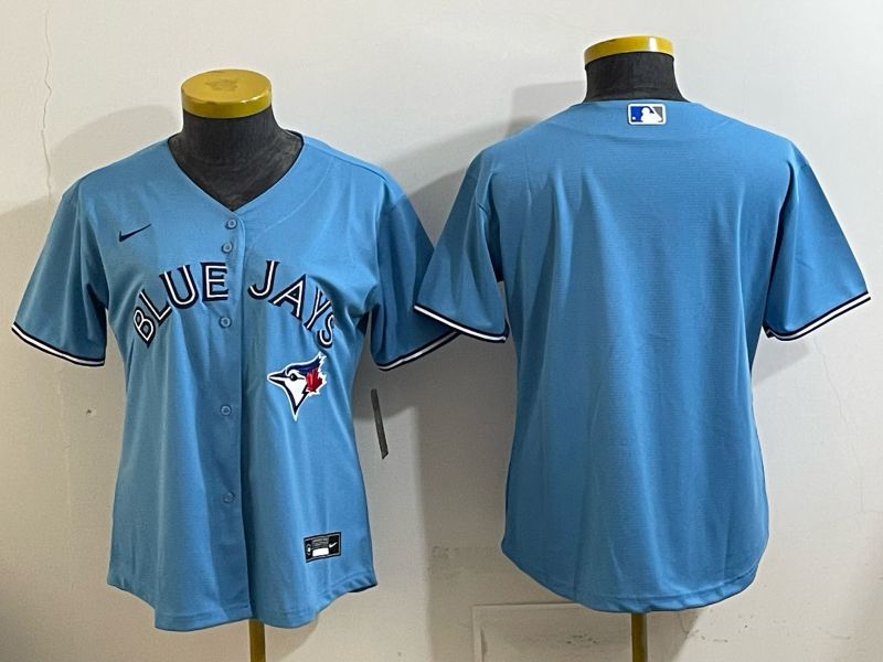 Women 2025 Toronto Blue Jays Blank Light blue Game Nike MLB Jersey style 001->women mlb jersey->Women Jersey